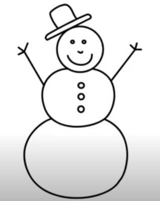 snowman drawing